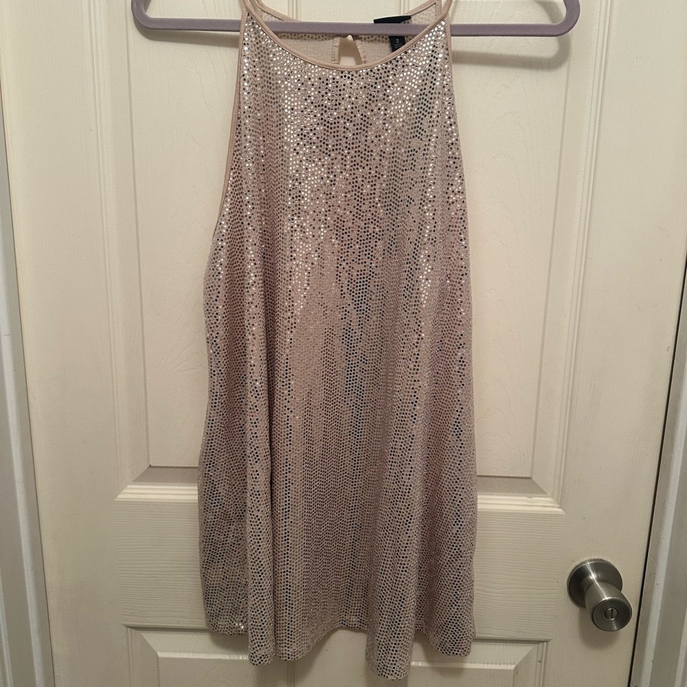 Torrid Silver Sequin Halter Top